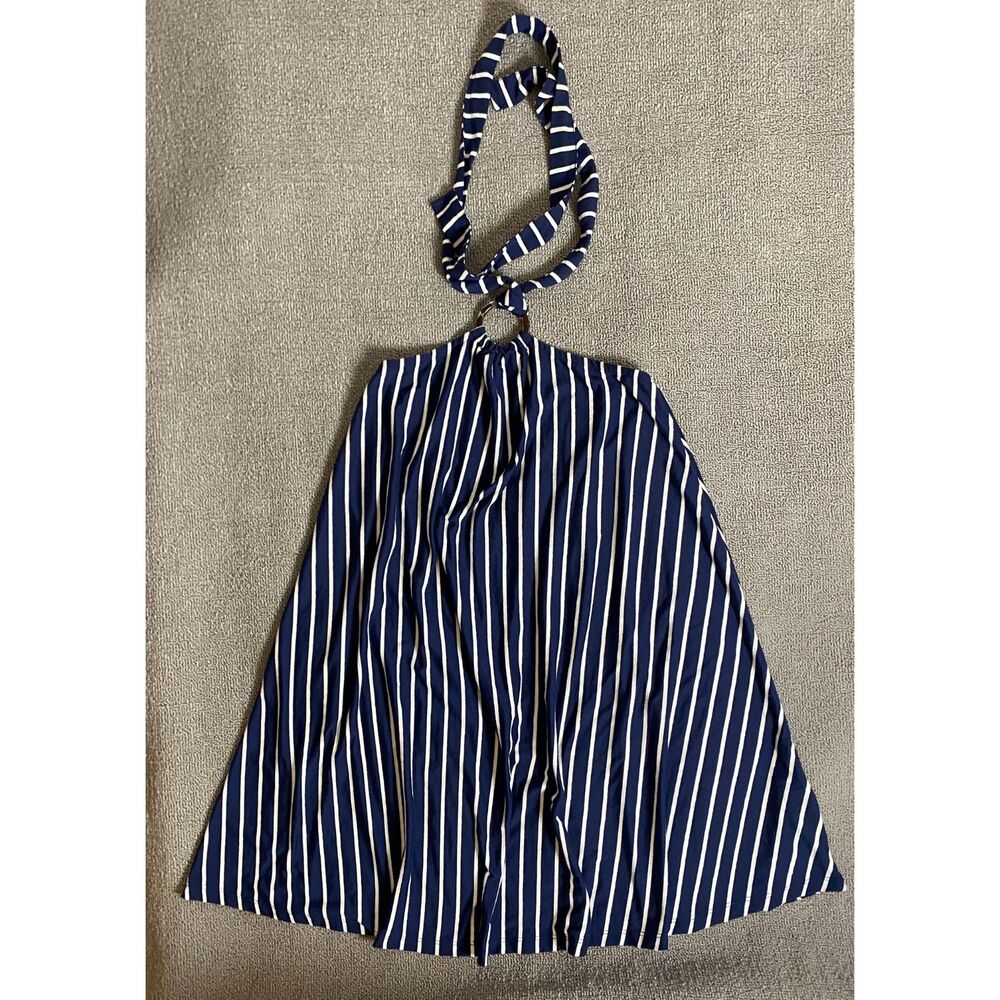 Asos Navy & White Striped Mini Halter Dress- Y2K Style